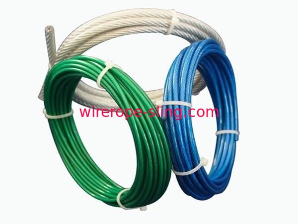 Aircraft Vinyl Coated Steel Wire Rope UV Resistance For Fall Protection