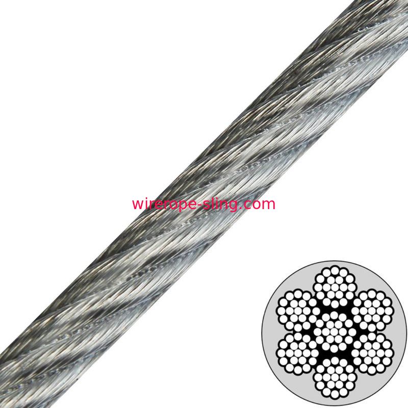 Flexible Aircraft Grade Cable , Vinyl Coated Cable Large Safety Factor