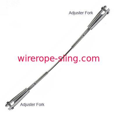 Architectural Ss Wire Rope Assemblies Marine Grade With Adjuster Fork