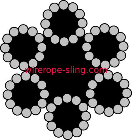 High Flexibility Steel Wire Rope 6 X 12 For Bundling Ungalvanized / Galvanized