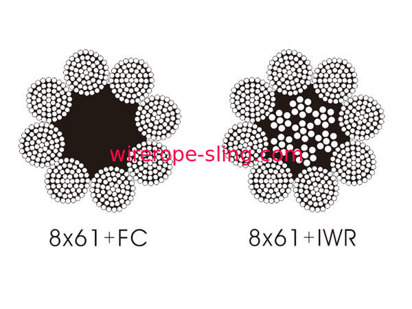 Wear Resistant Steel Wire Rope Round Strand 8 X 61 With High Strength