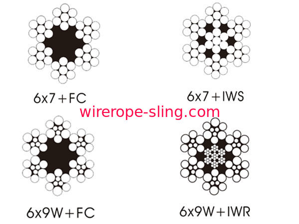 Bundling Galvanized Steel Wire 6 X 9 , Trawling 5mm Steel Lifting Cables