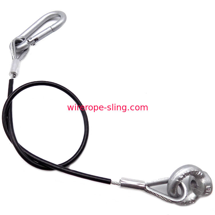 Oem Steel Wire Rope Sling Coated Pvc Galvanized With Thimble Loop Eyes