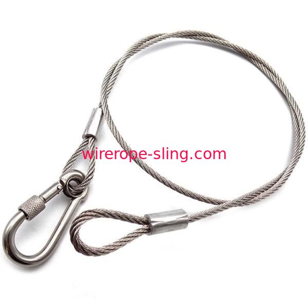 Galvanzied Wire Rope Cable Slings 9.5mm Wtih Double Stamped Sleeve / Thimble Eye