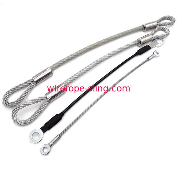 High Strength Clear Wire Rope Sling 100mm -3000mm With Soft Eye Loops