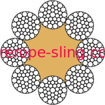 8X36WS Linear Contact Steel Wire Rope Abrasion Resistant With High Strength