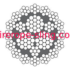 Rotating Tower Crane Hoisting Coated Wire Rope LKS 16-6 Rotation Resistant