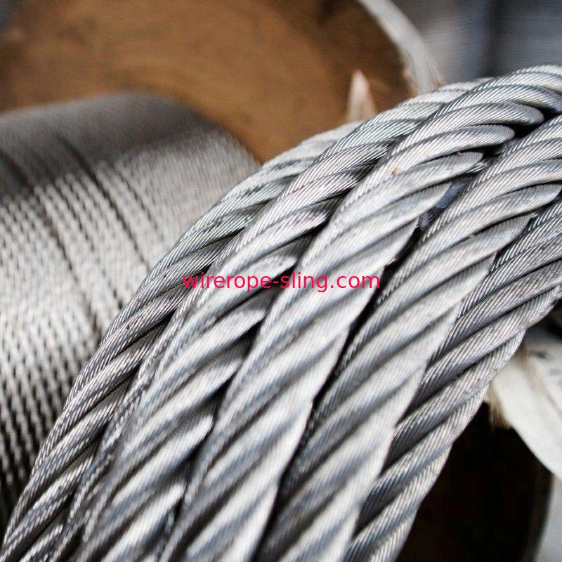 AISI 316 Extremely Flexible Stainless Steel Wire Rope 7x19 For Standing Rigging