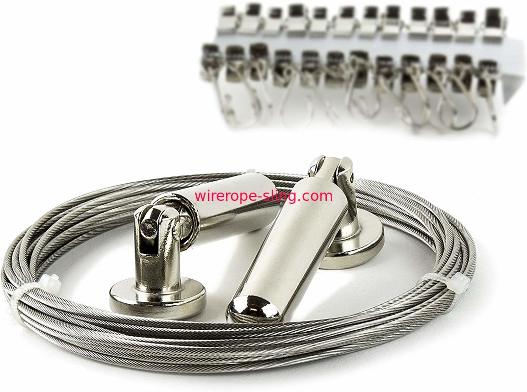 Wallniture Curtain Drape Stainless Steel Wire Rope Set With 24 Clips Multi - Purpose