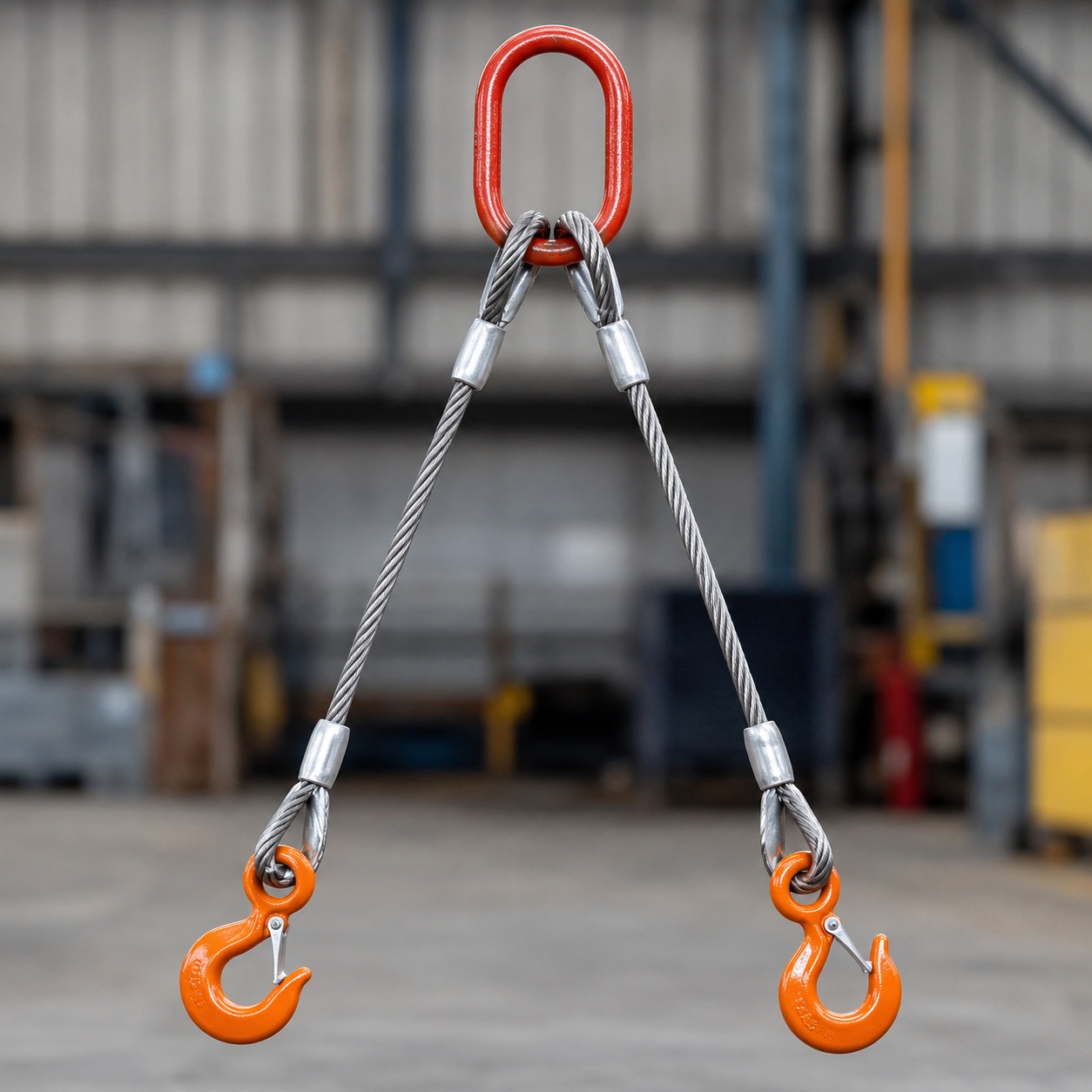 2 Leg Wire Rope Bridle Sling with Master Link