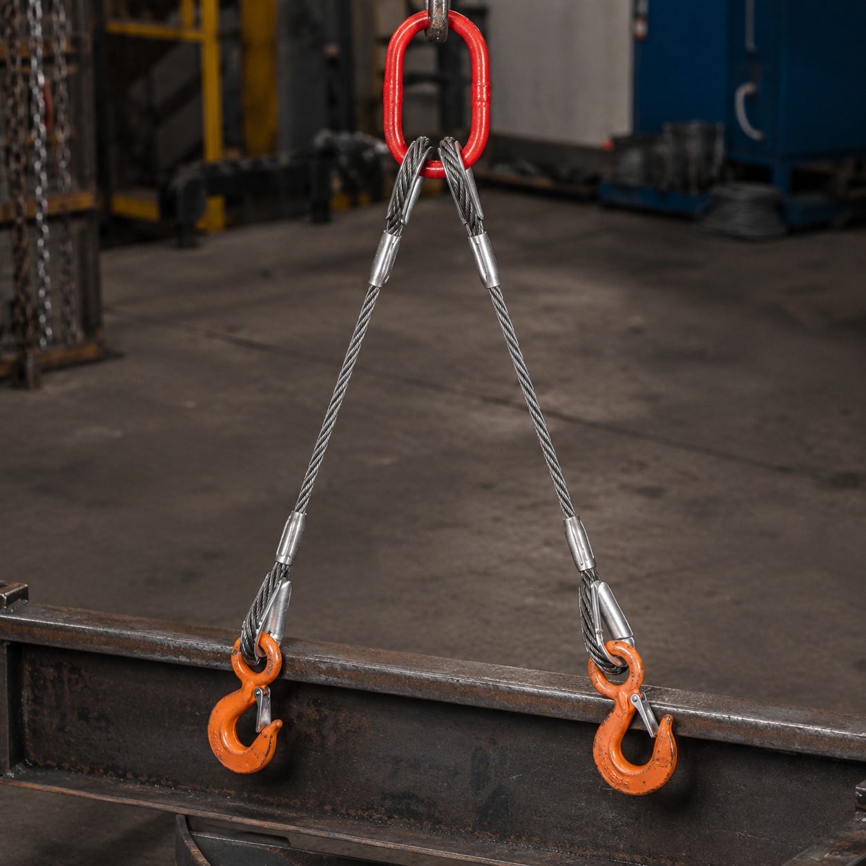 2 Leg Wire Rope Sling for Dual-Point Lifting