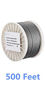Senmit 18 Stainless Steel Cable 500 Feet