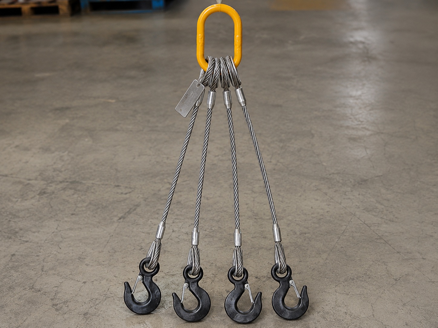 Construction lifting wire rope sling for steel structure and job site crane lifting